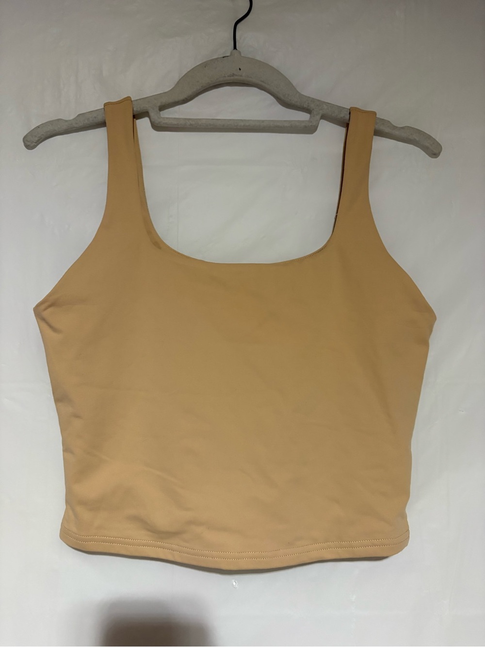 ReoRia Square-Neck Cropped Tank Top in Tan